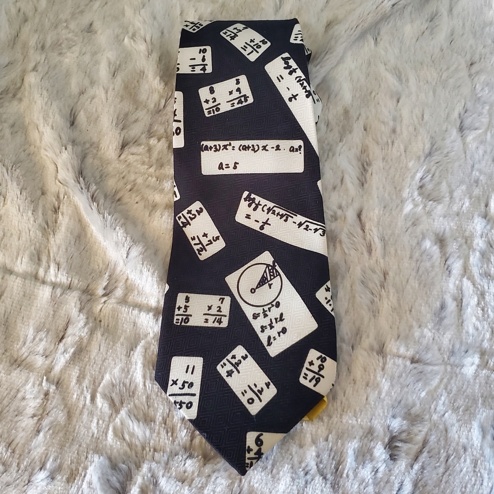 Museo Men's Novelty Tie Math Flashcards